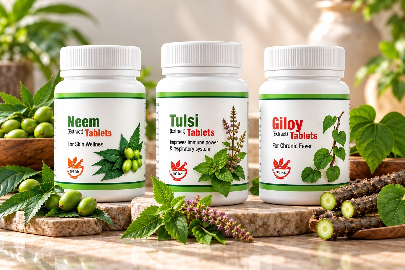 Combo of Neem ,Tulsi & Giloy Tablets