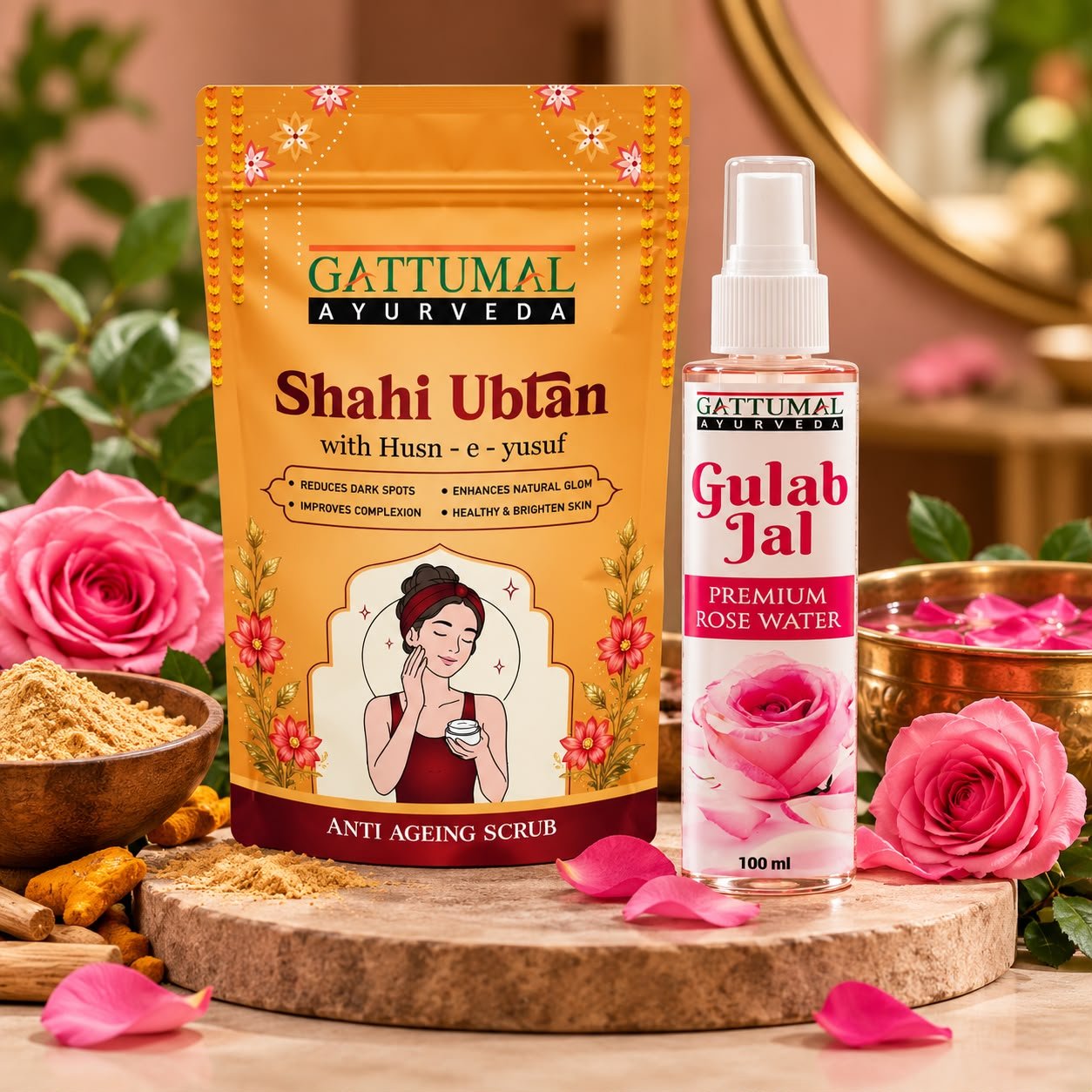 Combo of Shahi Ubtan with Husn e Yusuf  + Rose Water